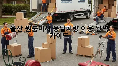 울산 원룸이사? 용달차량 이용 완벽 가이드!