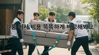 원룸 이사, 비용 똑똑하게 비교해봐요!