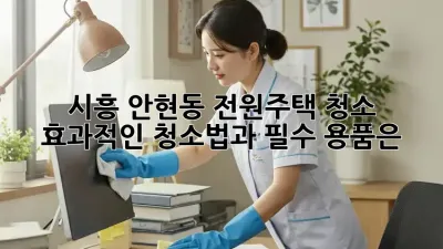 시흥 안현동 전원주택 청소, 효과적인 청소법과 필수 용품은?